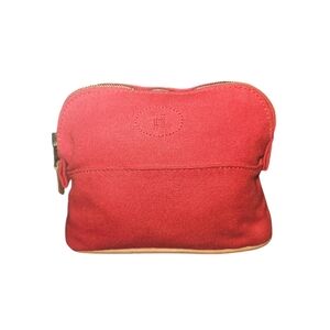 SOLDHERMES Bolide Canvas Pochette Cosmetics Pouch